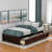 Dianka Solid Wood Storage Bed-407645307