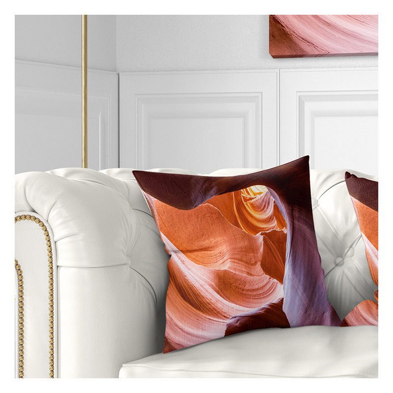 Coussin Antelope Canyon, 16 po x 16 po, Coussin décoratif