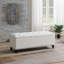 Banc de rangement avec repose-pieds capitonné / charnière de sécurité - beige-130176350