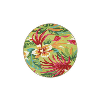 Green Plant Modern Patterned Decorative Washable Rug