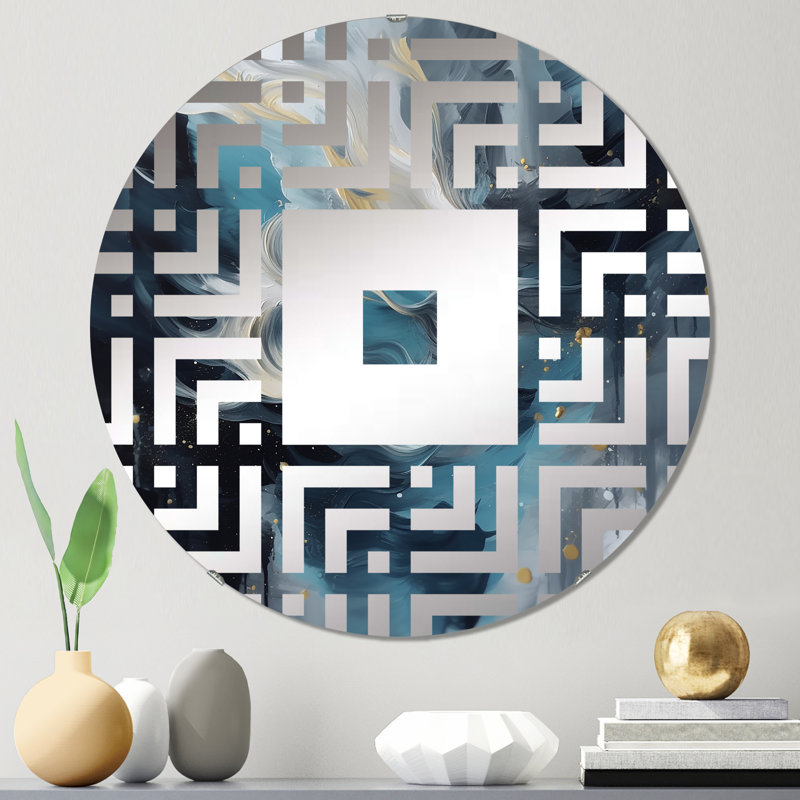 Ziham - Miroir mural carré, 23,6 po x 23,6 po