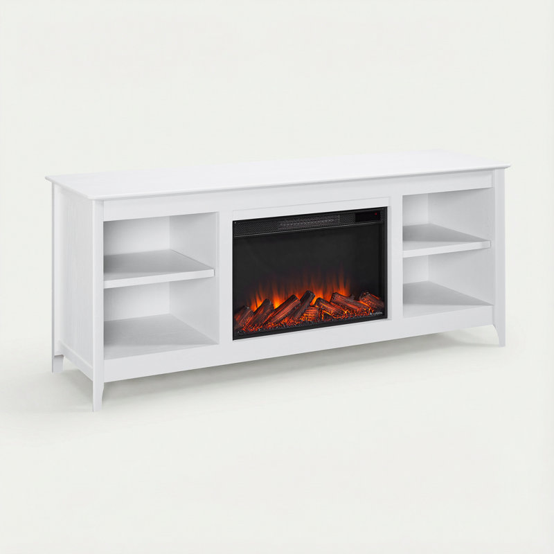 Fraley 68" Electric Fireplace TV Stand, Whitewash
