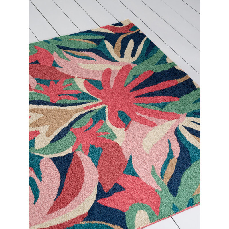 Melora Hand Tufted Floral Area Rug, Rectangle 5'3" x 7'7"