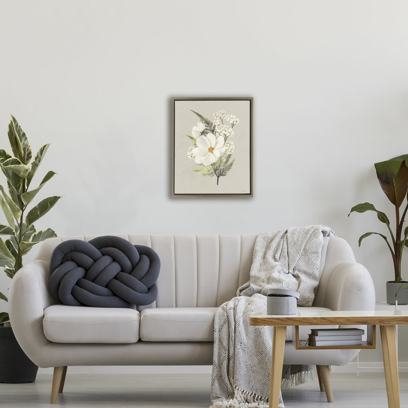 Cadre flottant en papier avec fleurs luxuriantes, conçu par House Fenway, Cadre flottant orme Montalcino, H 21 po x l 17 po