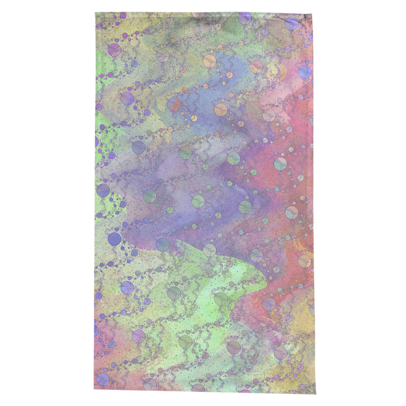 Nappe abstrait leffel, Rose / mauve / vert