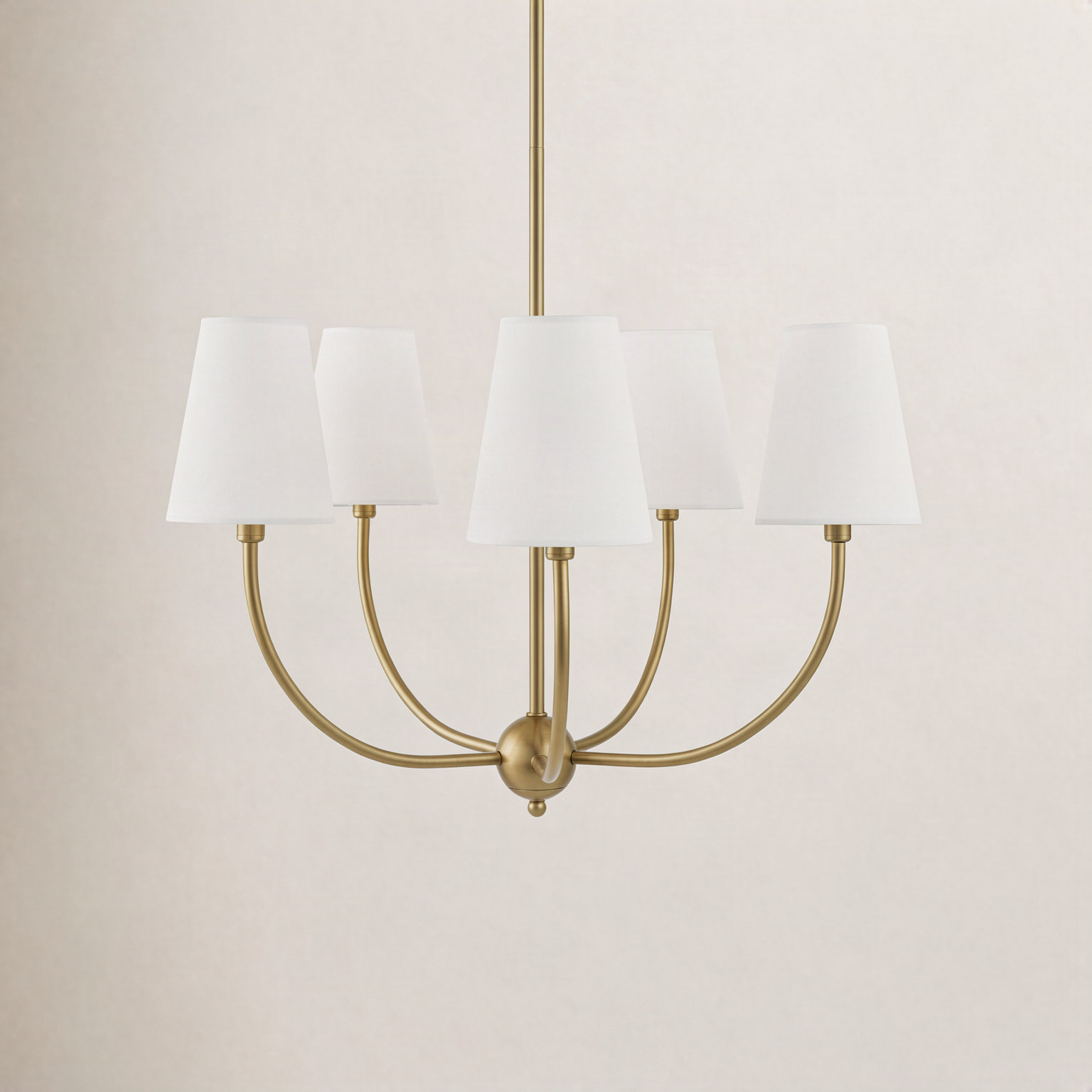 Zisa Chandelier, 26"L x 26"W x 16"H, Brass, 5