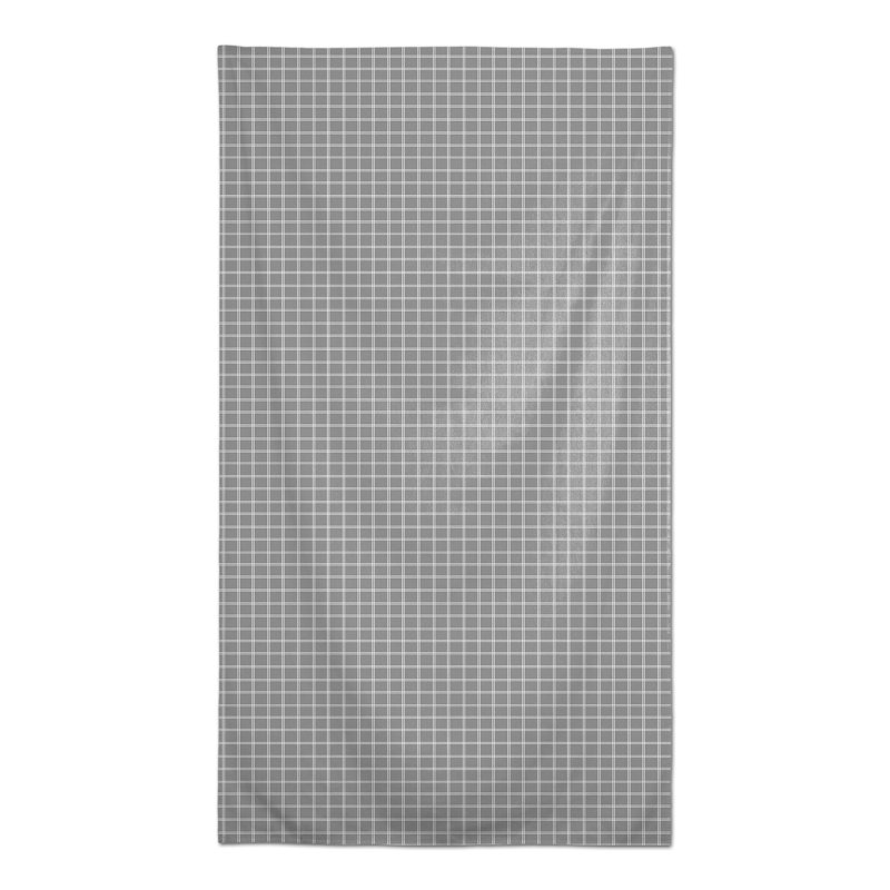 Rectangular Geometric Polyester Tablecloth, Gray