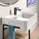 Whitehaus Collection 26" Rectangular Wall Mount Basin With Faucet Drilling And Rear Centre Drain Location