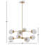 Lustre - configuration en métal à 8 lumières avec ampoules sphériques