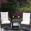 Mobilier de patio 3 pièces: modulaire avec coussins de siège et table basse beiges - Améliorez votre expérience en plein air Pièce: Chaises et à l'eau