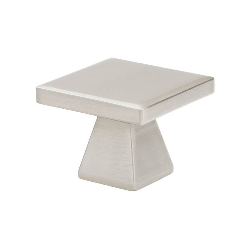 Oversized Square Knob, 1.25" H x 1.25" W x 1.13" D, Satin Nickel