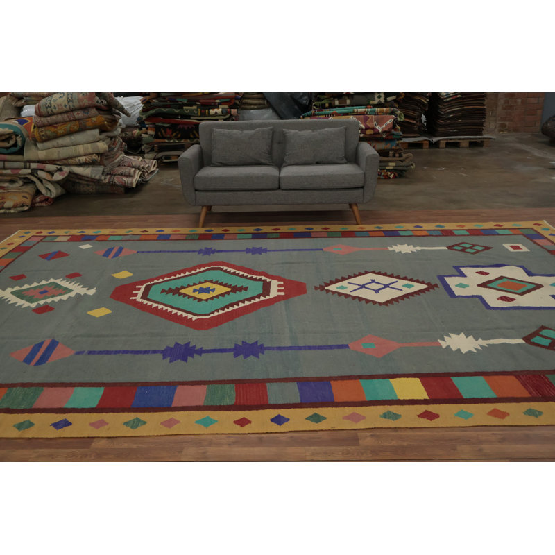 Tapis turc géométrique Kilim 10 x 15