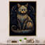 Chat doré bleu glamour rétro-1009480858-834153263