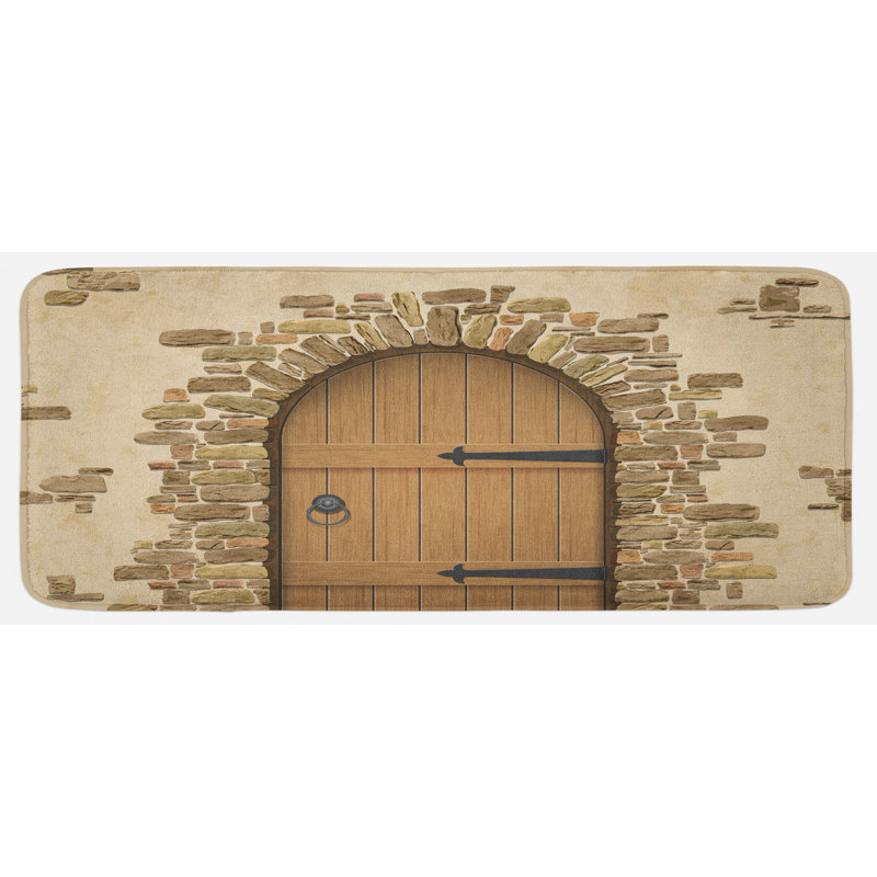Tapis de cuisine brun
