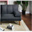 Canapé-lit ajustable en polyfibre noir avec pieds en bois massif