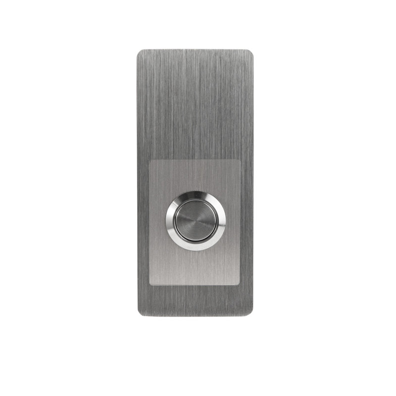 Bouton de sonnette, H 3,14 po x l 1,37 po x P 0,16 po
