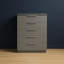 Commode 5 tiroirs Oniskey - gris