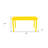 48" Yellow Solid Wood Dining Table