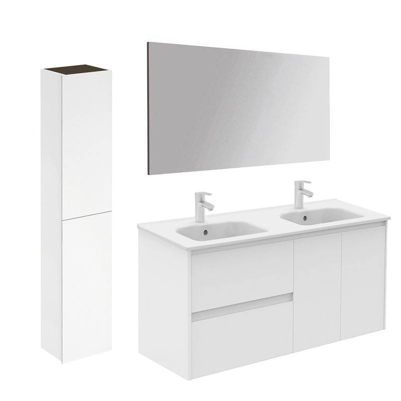 Ambra 47.5'' W Double Vanity, Matte White