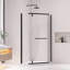 Porte de douche de coin semi-sans cadre avec porte-serviettes et verre trempé transparent l 36 po x P 36 po x H 72 po-116500250
