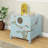 Small Blue Painted Simple Wooden Accent Trunk