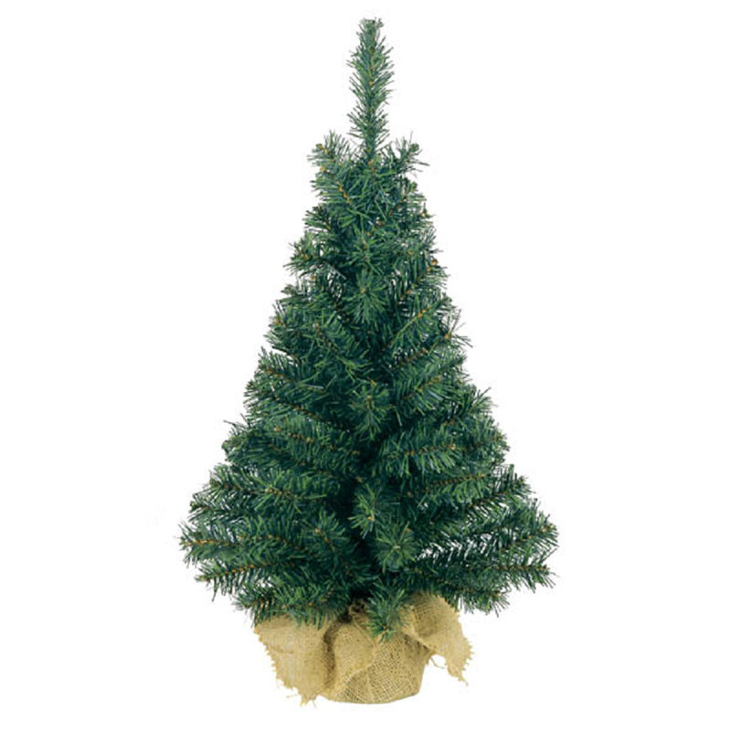 18cm Faux Pine Tree in Wicker/Rattan Freestanding