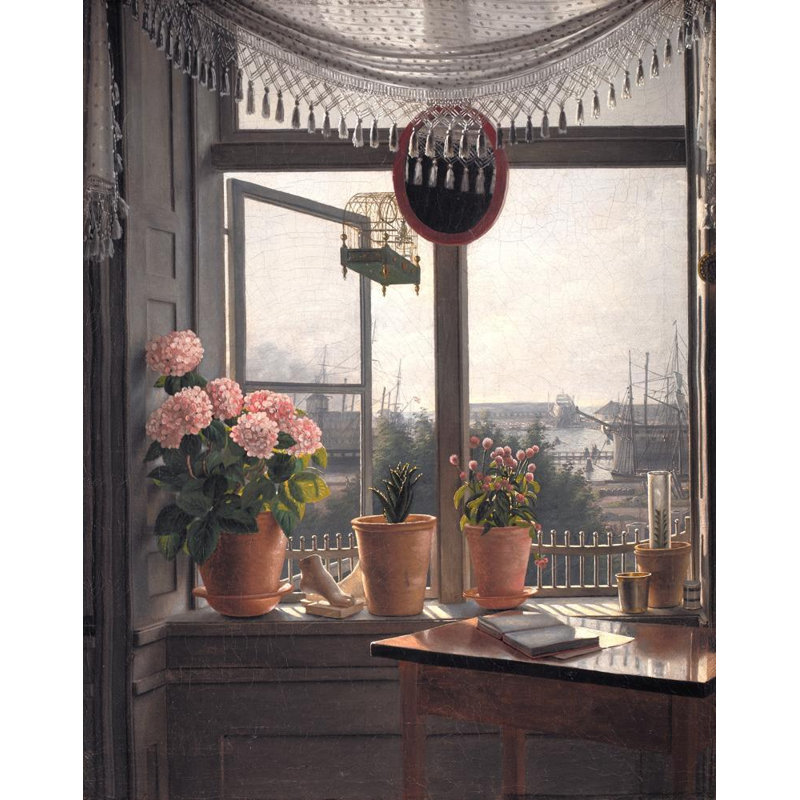 «View from the Artist's Window» par Martinus Rørbye - Art mural sur toile tendue avec châssis, H 24 po x l 17 po