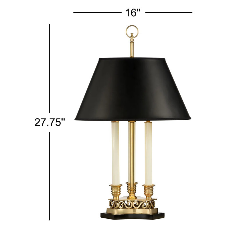 Thea 27.75" Antique Brass/White Table Lamp