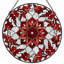 Panneau de vitrail floral 12 "H 12"