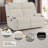 Modern Chenille Manual Reclining Loveseat With Cup Holders & Storage Armrests, Adjustable Backrest, Compact Design For Living Room-Beige-1522885263