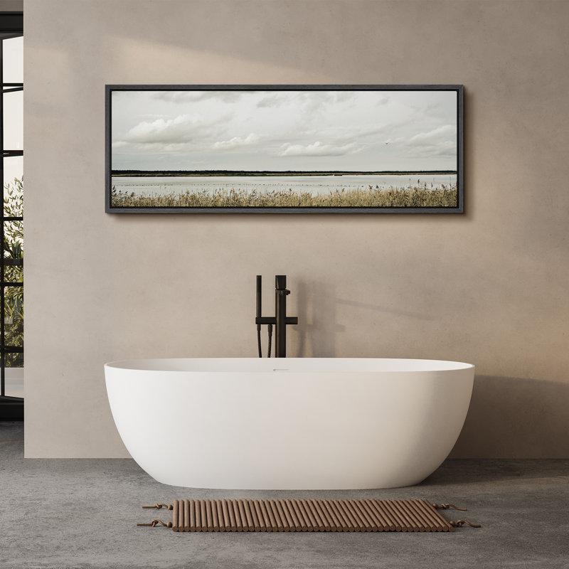 Serene Wetland, reproduction d'art sur toile, H 20 po x l 60 po, Noir, noir, noir, noir
