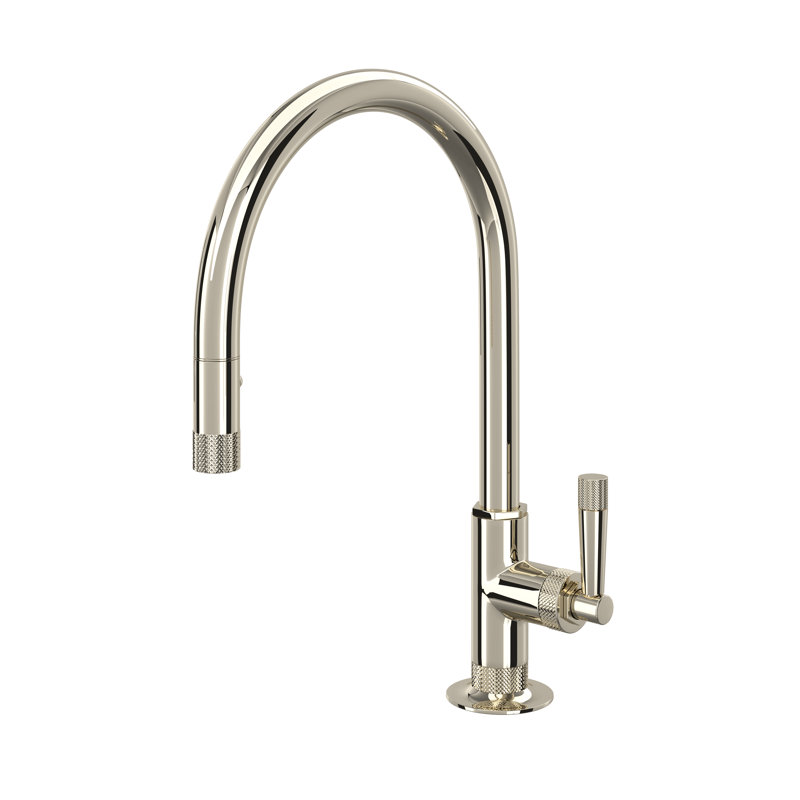 Graceline® C-Spout Pull-Down Kitchen Faucet, Polished Nickel