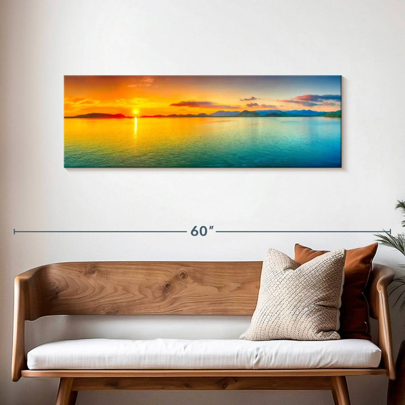 «Landscape Beach», reproduction sur toile, H 16 po x l 48 po x P 1,25 po