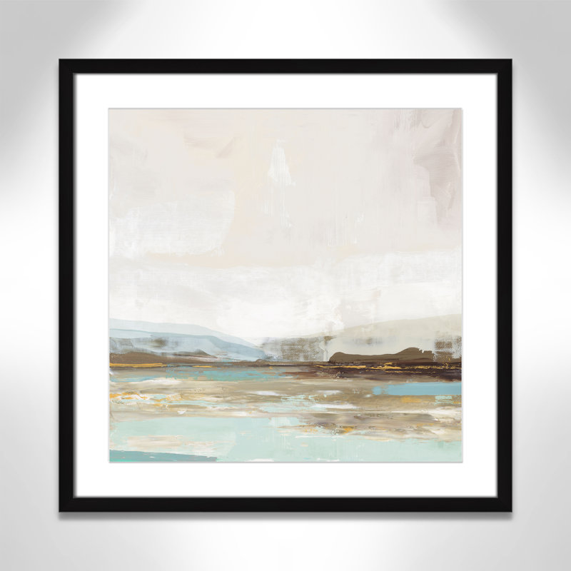 «Vibrance of Blue Print» par Allison Pearce, Papier avec cadre simple noir, Oui, H 23,5 po x l 23,5 po x P 0,75 po