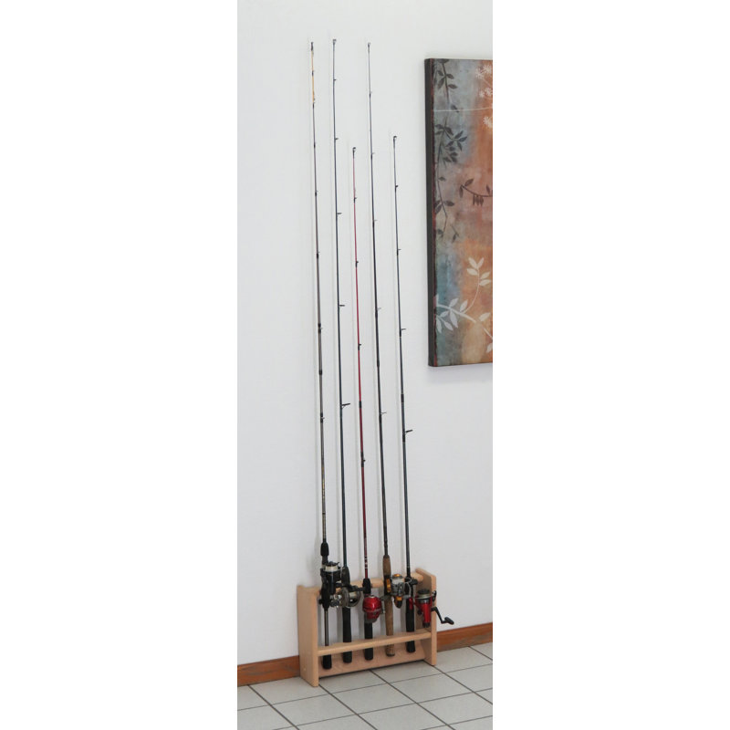 Wood Fishing Rack, Black