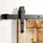 Black Rustic Arrow Design Non-Bypass Single Track One Door Hardware Kit-33311656