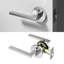 Levier de porte d'intimité Dune, design moderne dissimulé pour (lit et salle de bain) - Style minimaliste élégant en chrome-114645963