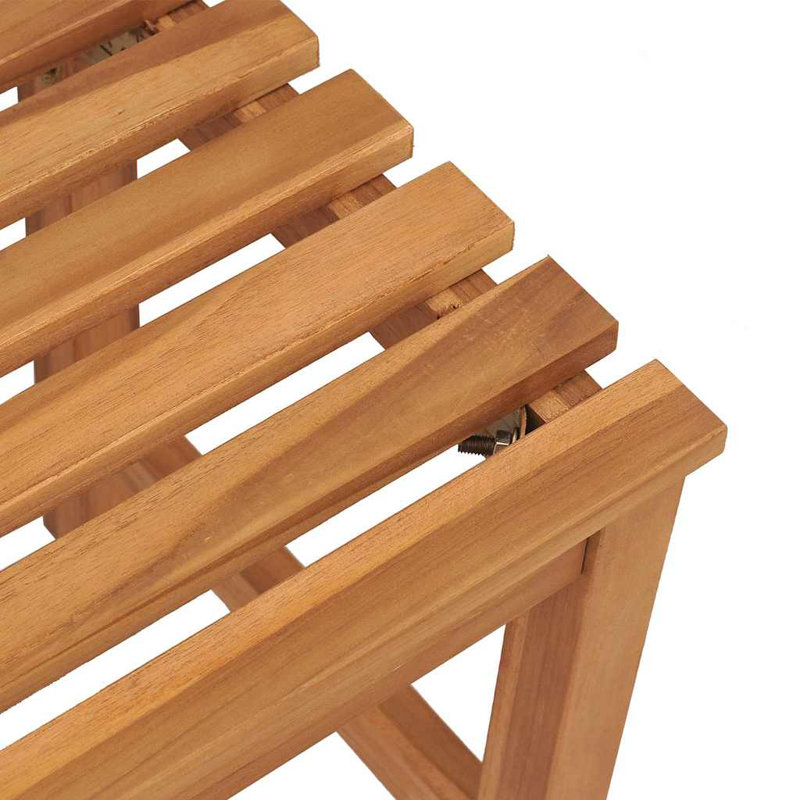 Banc de jardin en teck, 44.9" x 15.7" x 17.7", 3