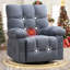 Fauteuil inclinable de massage pivotant avec vibration et chauffage lombaire, chaise berçante surdimensionnée pour adultes, capacité de 350 lb, poche latérale et port USB-682193458