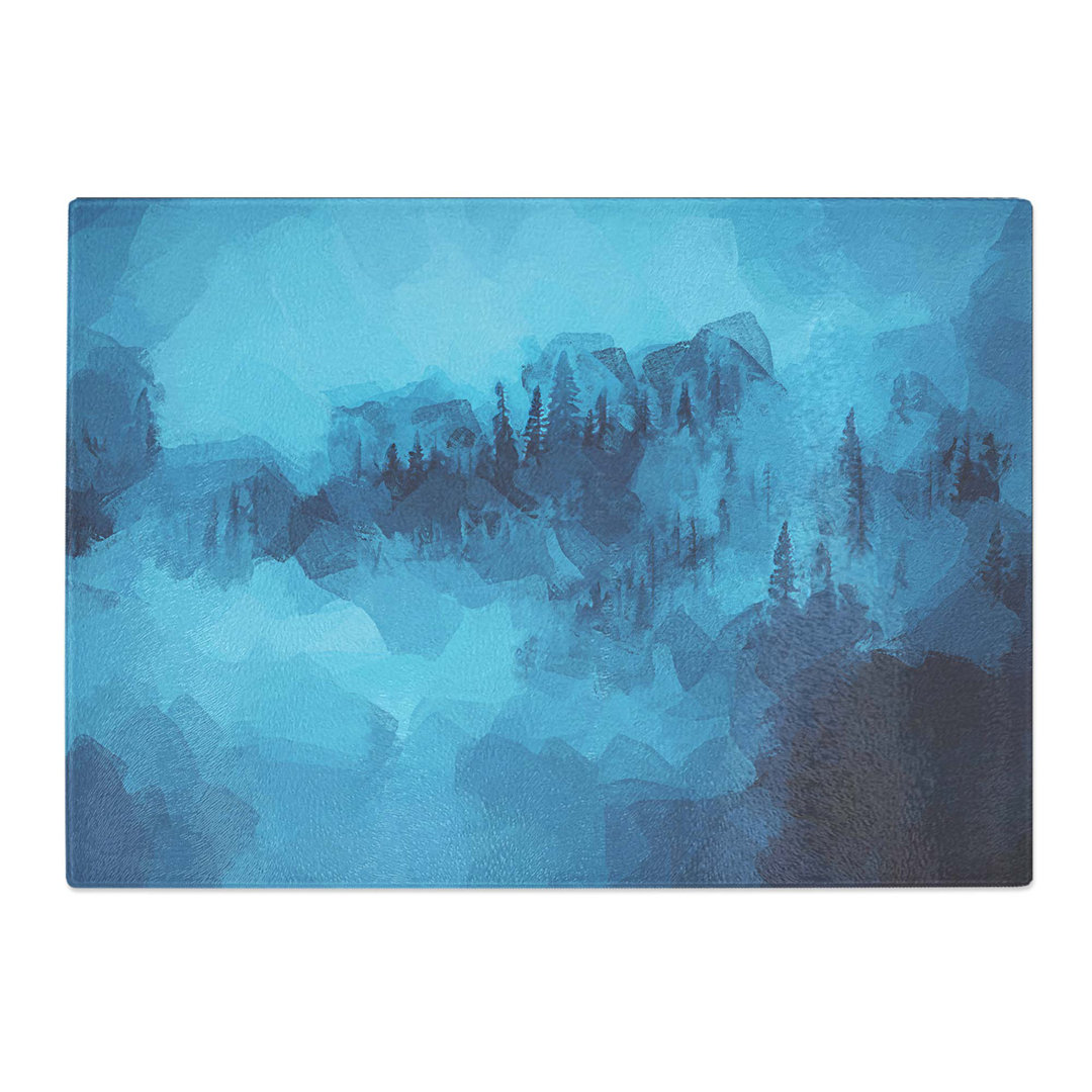 Tempered Glass a Mist over the Forest Chopping Board