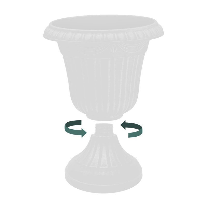 Pot à fleurs en plastique Anouk Classic, H 15 po x l 13 po x P 13 po, Cuivre