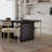 70.8" Large Kitchen Dining Room Table for 6-8, Modern Kitchen Rectangle Dining Table with Flute Wood Base, Dinette Tables for Eating Dinner, Living Room-1333320483