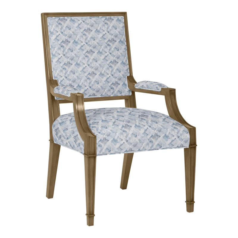 Leighton By Michael Weiss Upholstered Arm Chair, Tuck Graphite, Hampton