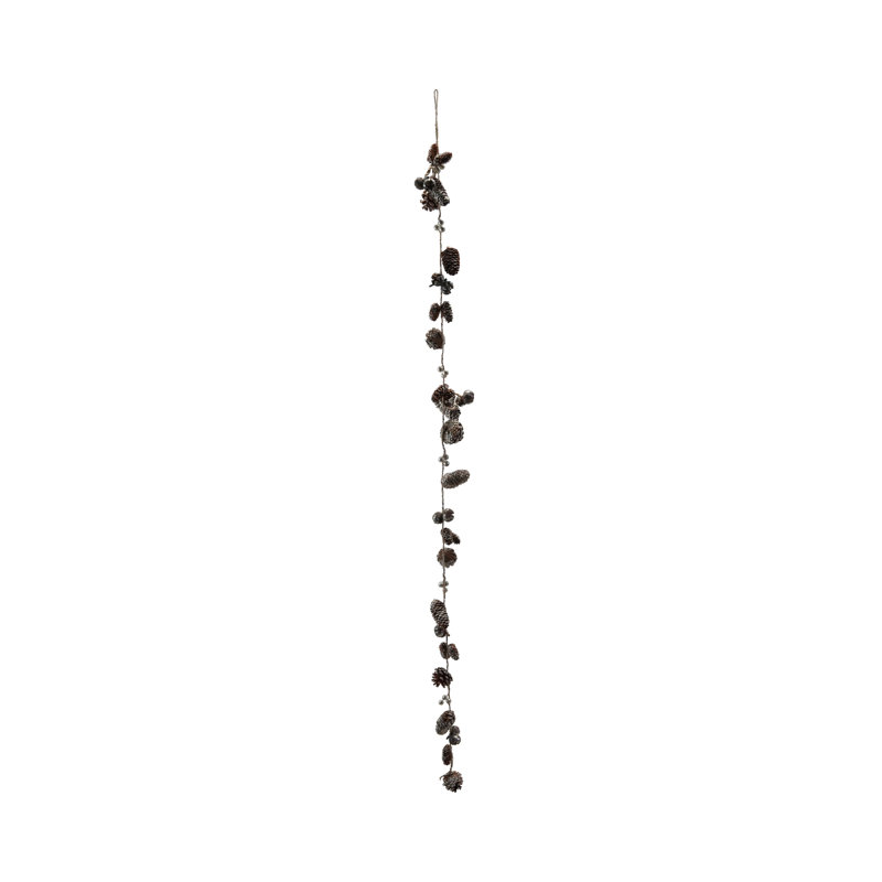 Pinecone Garland with Seed Pods and Glitter