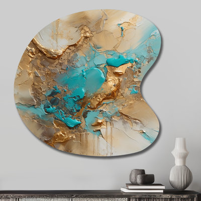 Millen - art mural asymétrique en forme de goutte de marbre abstrait