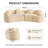 109.45" Curved Compression Sectional Sofa, No Assembly For Multiple Scenarios-893999235