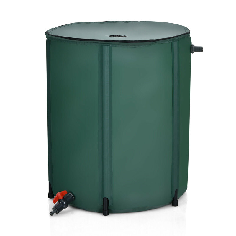 Réservoir d'eau pliable avec réservoir à eau 60 gallons Gymax avec filtre à broche, H 31,5 po x l 24 po x P 24 po