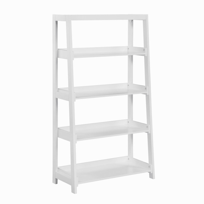 Meuble de rangement moderne en bois à finition bois blanc, (4 tablettes) H 54 po x l 30,5 po x P 14 po, Blanc