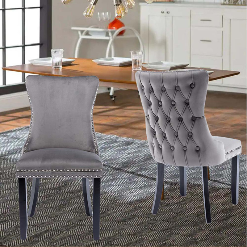 Chaise parsons Damaree, gris