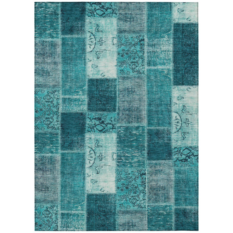 Patchwork Indoor / Outdoor Rug, Rectangle 9' x 12'